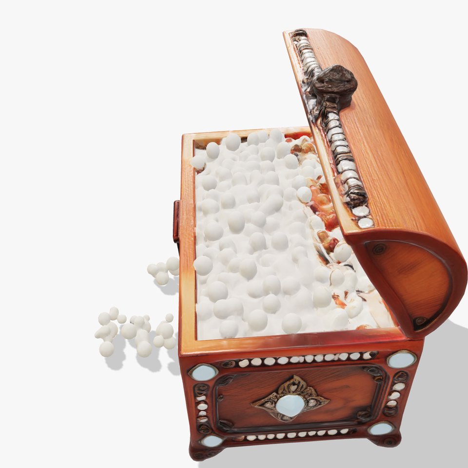 Elegant Pearl Treasure Chest model pack